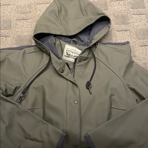 Hooded water proof jacket